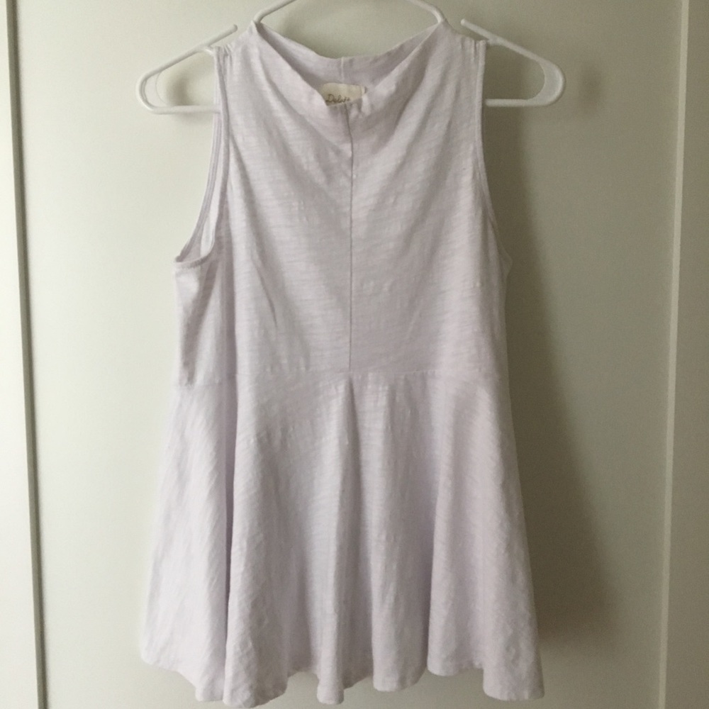 Anthropologie Deletta White swing tank top